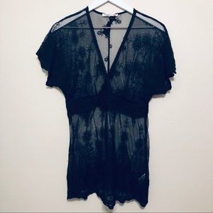 Umgee Black Lace Top